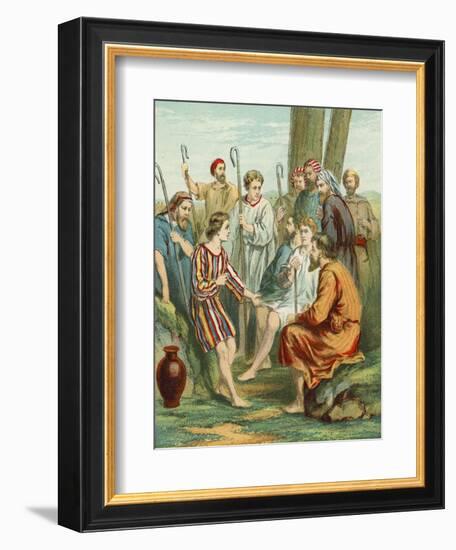 Joseph Wearing the Coat of Many Colours-null-Framed Giclee Print