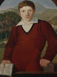 Portrait of a Young Man with a Copy of the Nibelungenlied, 1800-Joseph Wintergerst-Framed Giclee Print