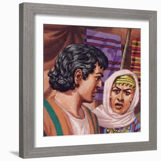 Joseph with the Wife of Potiphar-Pat Nicolle-Framed Giclee Print