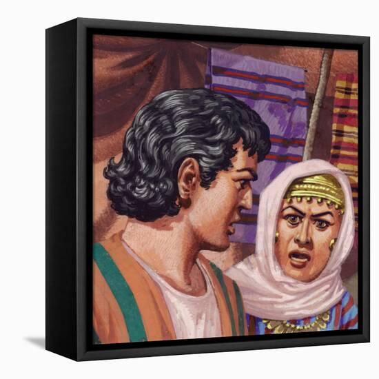 Joseph with the Wife of Potiphar-Pat Nicolle-Framed Premier Image Canvas