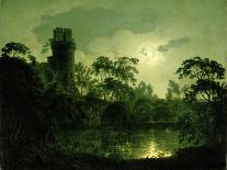 Lake with Castle on a Hill, 1787-Joseph Wright of Derby-Giclee Print