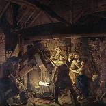 Iron Forge-Joseph Wright of Derby-Giclee Print