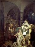 The Alchemist Discovering Phosphorus-Joseph Wright of Derby-Art Print