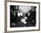 Josephine Baker (1906-75) at Her Bar in Paris, Surrounded by Admirers-null-Framed Photographic Print