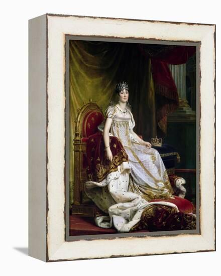 Joséphine De Beauharnais, the First Wife of Napoléon Bonaparte in Coronation Costume, 1807-1808-François Pascal Simon Gérard-Framed Premier Image Canvas