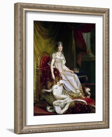Joséphine De Beauharnais, the First Wife of Napoléon Bonaparte in Coronation Costume, 1807-1808-François Pascal Simon Gérard-Framed Giclee Print