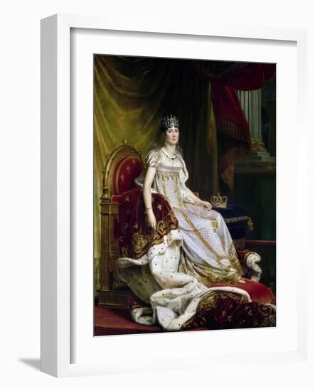 Joséphine De Beauharnais, the First Wife of Napoléon Bonaparte in Coronation Costume, 1807-1808-François Pascal Simon Gérard-Framed Giclee Print