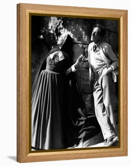 Josette Day and le realisateur Jean Cocteau sur le tournage du film La Belle and la Bete en, 1946 (-null-Framed Stretched Canvas