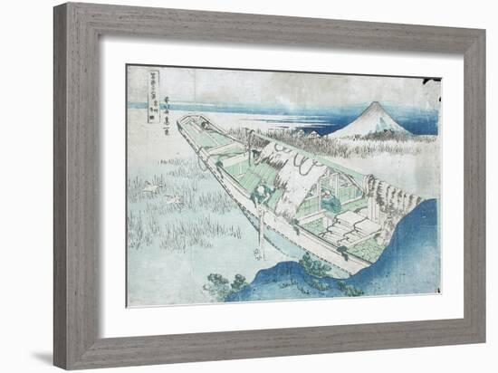 Joshu, Ushibori, Hetachi Provinces from the Series Thirty Six Views of Fuji, 19th century-Katsushika Hokusai-Framed Giclee Print