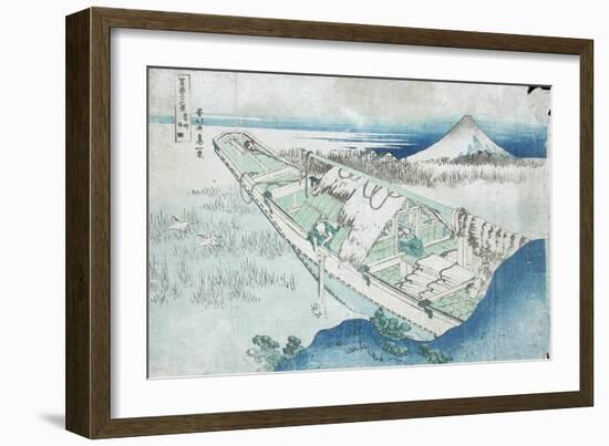 Joshu, Ushibori, Hetachi Provinces from the Series Thirty Six Views of Fuji, 19th century-Katsushika Hokusai-Framed Giclee Print