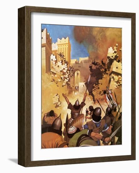 Joshua at the Walls of Jericho-Mcbride-Framed Giclee Print