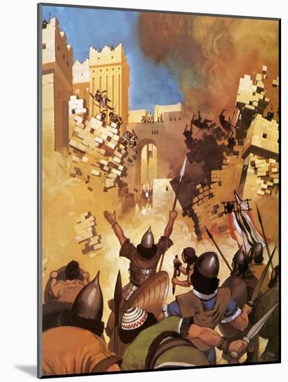 Joshua at the Walls of Jericho-Mcbride-Mounted Giclee Print
