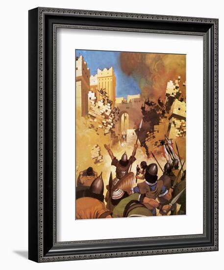 Joshua at the Walls of Jericho-Mcbride-Framed Giclee Print