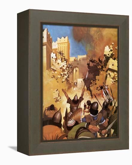 Joshua at the Walls of Jericho-Mcbride-Framed Premier Image Canvas