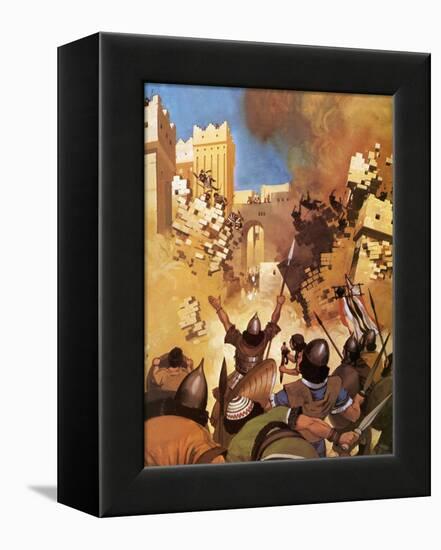 Joshua at the Walls of Jericho-Mcbride-Framed Premier Image Canvas