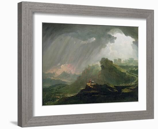 Joshua Commanding the Sun to Stand Still Upon Gibeon, c.1840-John Martin-Framed Giclee Print