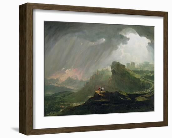 Joshua Commanding the Sun to Stand Still Upon Gibeon, c.1840-John Martin-Framed Giclee Print