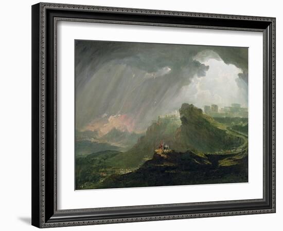 Joshua Commanding the Sun to Stand Still Upon Gibeon, c.1840-John Martin-Framed Giclee Print