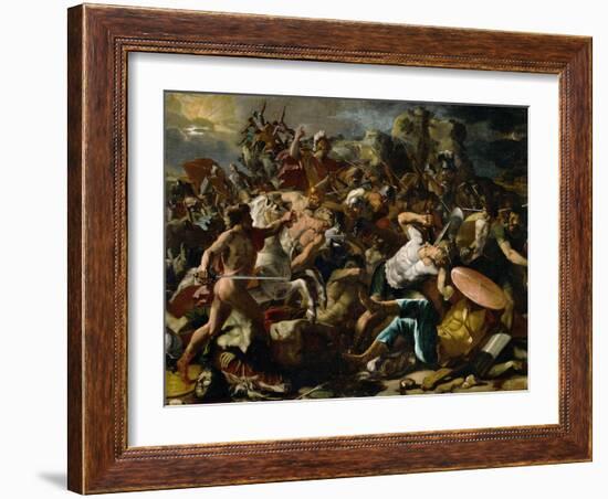 Joshua's Victory Over the Amorites, 1624-Nicolas Poussin-Framed Giclee Print