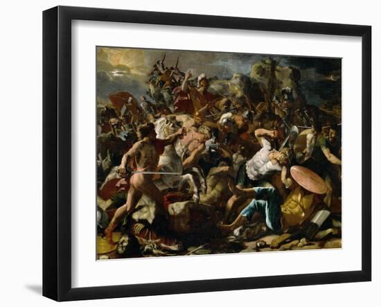 Joshua's Victory Over the Amorites, 1624-Nicolas Poussin-Framed Giclee Print