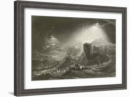 Joshua Summoning the Sun to Stand Still-John Martin-Framed Giclee Print