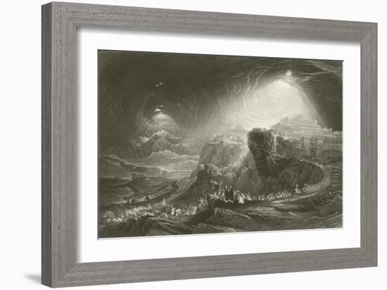 Joshua Summoning the Sun to Stand Still-John Martin-Framed Giclee Print