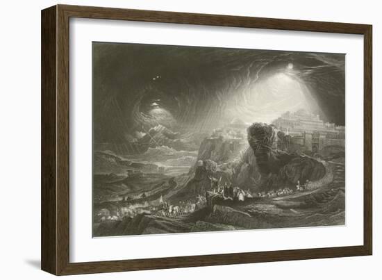 Joshua Summoning the Sun to Stand Still-John Martin-Framed Giclee Print