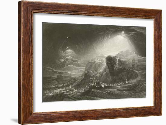 Joshua Summoning the Sun to Stand Still-John Martin-Framed Giclee Print