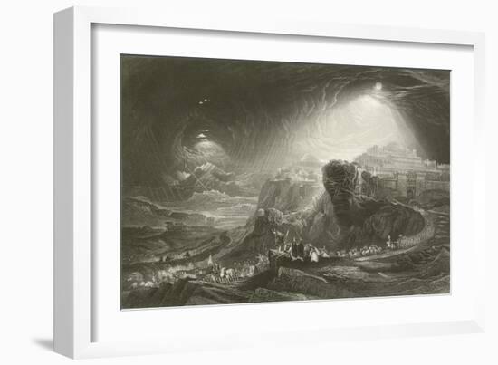 Joshua Summoning the Sun to Stand Still-John Martin-Framed Giclee Print