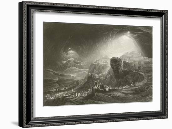 Joshua Summoning the Sun to Stand Still-John Martin-Framed Giclee Print