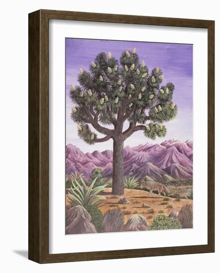 Joshua Tree and Coyote, 1983-Liz Wright-Framed Giclee Print