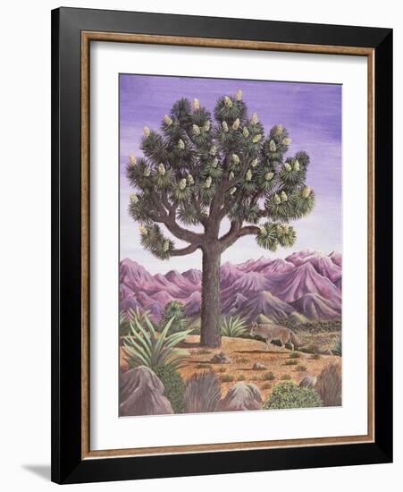 Joshua Tree and Coyote, 1983-Liz Wright-Framed Giclee Print