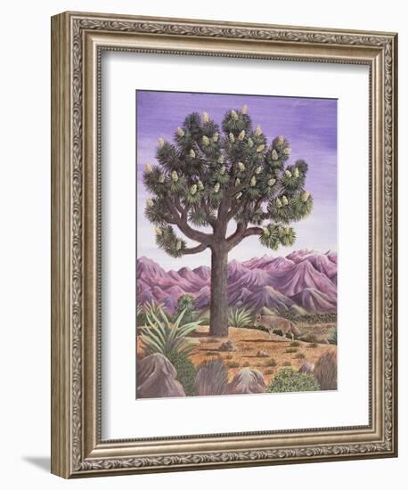 Joshua Tree and Coyote, 1983-Liz Wright-Framed Giclee Print