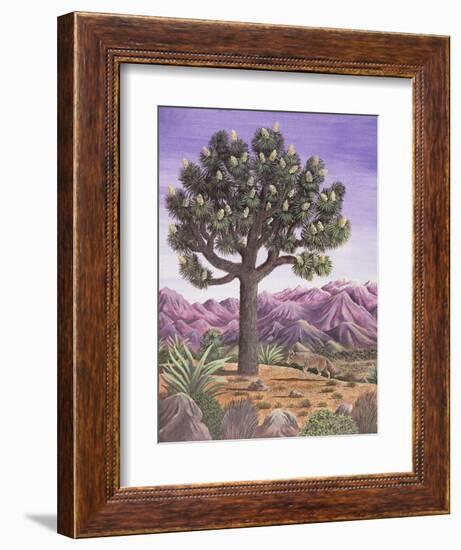 Joshua Tree and Coyote, 1983-Liz Wright-Framed Giclee Print