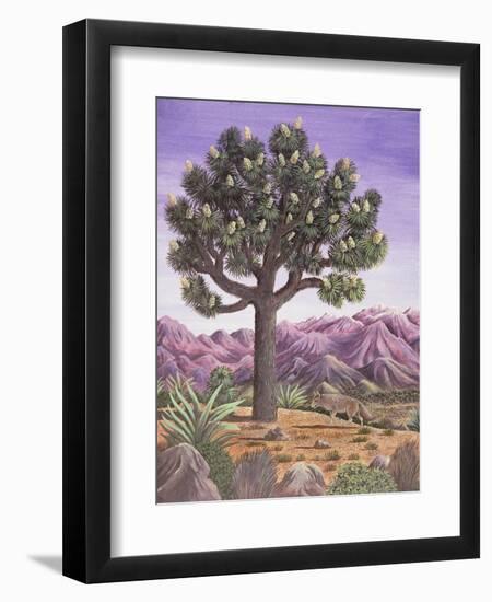 Joshua Tree and Coyote, 1983-Liz Wright-Framed Giclee Print