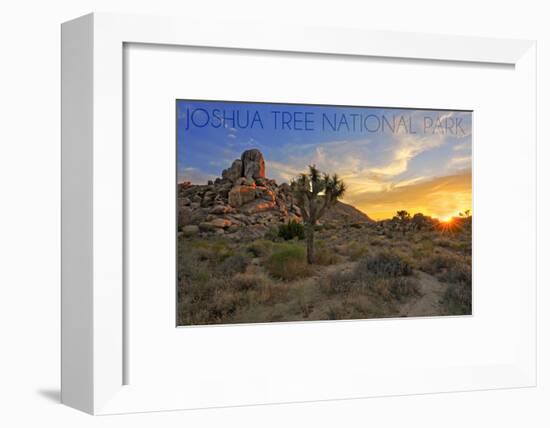 Joshua Tree National Park, California - Sunrise-Lantern Press-Framed Art Print