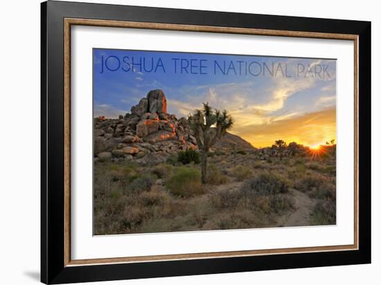 Joshua Tree National Park, California - Sunrise-Lantern Press-Framed Art Print