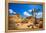 Joshua Tree National Park Jumbo Rocks in Yucca Valley Mohave Desert California USA-holbox-Framed Premier Image Canvas