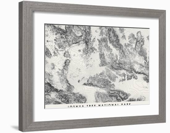 Joshua Tree National Park Topographical Print-null-Framed Art Print