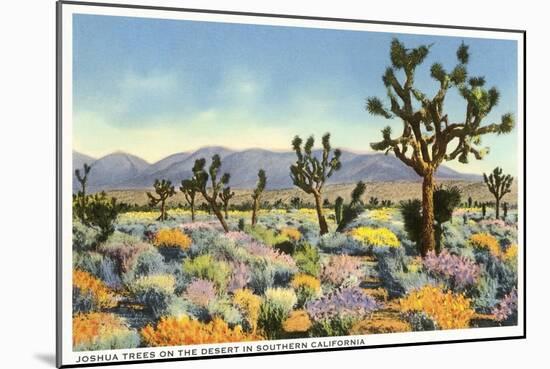 Joshua Trees in Desert, California-null-Mounted Art Print