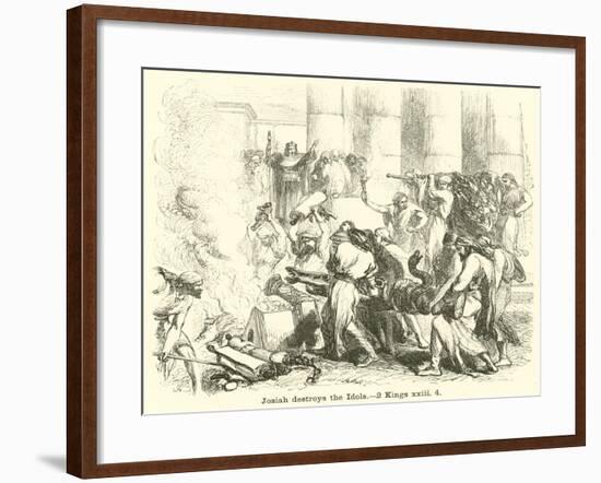 Josiah Destroys the Idols, 2 Kings, Xxiii, 4-null-Framed Giclee Print