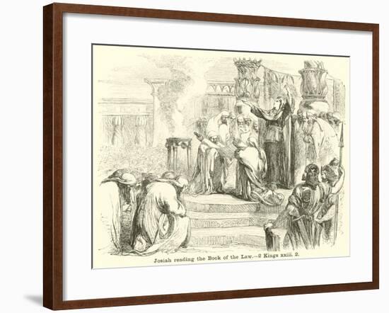 Josiah Reading the Book of the Law, 2 Kings, XXIII, 2-null-Framed Giclee Print