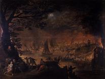 Burning Town by the Sea-Josse de Momper the Younger-Giclee Print