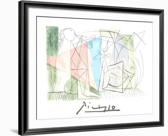 Jouer de Flute et Gazelle-Pablo Picasso-Framed Collectable Print