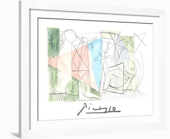 Jouer de Flute et Gazelle-Pablo Picasso-Framed Collectable Print