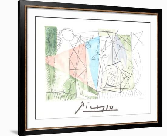 Jouer de Flute et Gazelle-Pablo Picasso-Framed Collectable Print