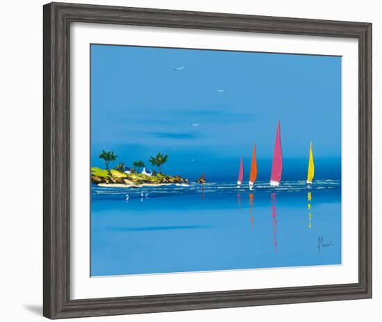 Jour de régate I-Frédéric Flanet-Framed Art Print