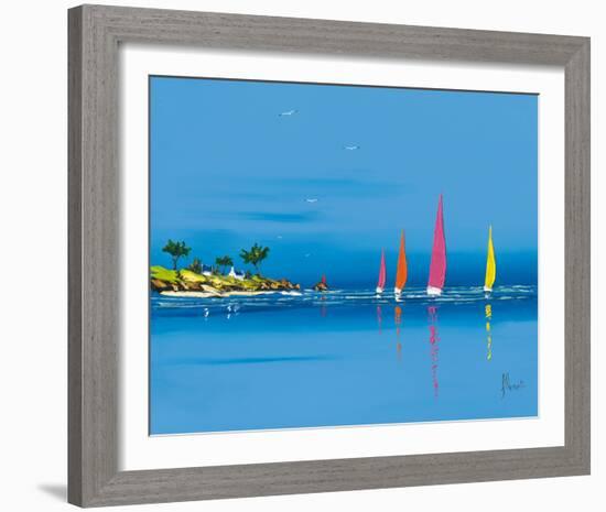 Jour de régate I-Frédéric Flanet-Framed Art Print