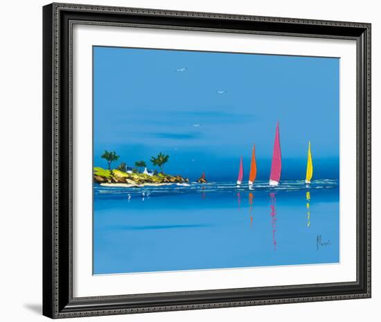 Jour de régate I-Frédéric Flanet-Framed Art Print