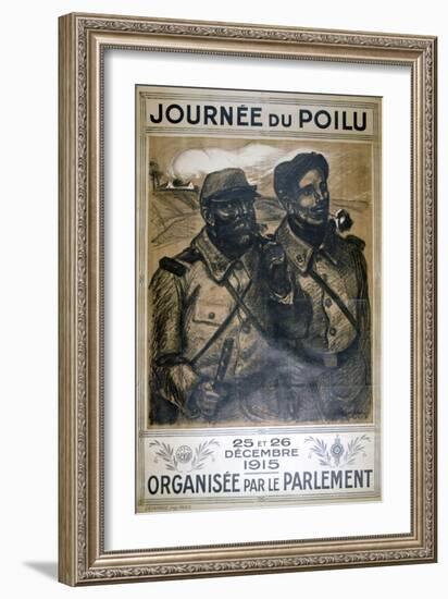 Journée Du Poilu 25 Et 26 Décembre 1915, French World War I Poster, 1915-Theophile Alexandre Steinlen-Framed Giclee Print